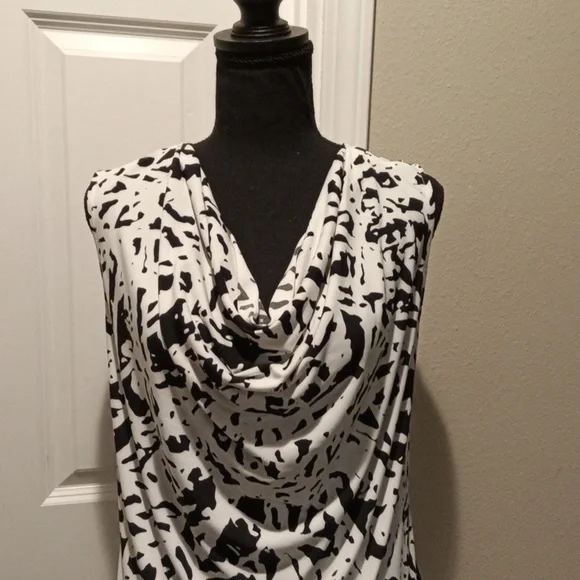 Cowl Neckline Sleeveless Blouse Women's Size Large - Picture 4 of 4